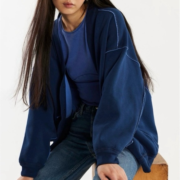 FREE PEOPLE➕WE THE FREE Grandpa Sweatshirt NWT - Picture 2 of 9